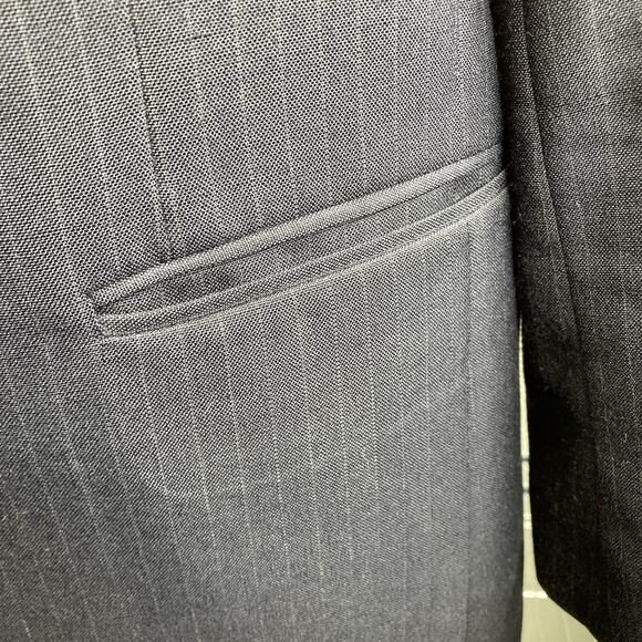Hardy Amies Men's Navy Pinstripe Wool Blazer Size 36R Old Money Classic Preppy - Picture 10 of 13